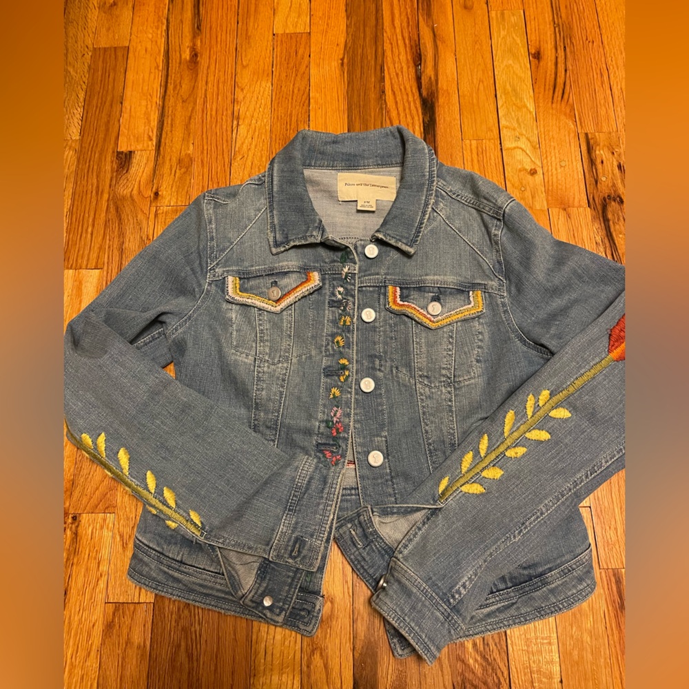 Pilcro and the Letterpress Embroidered Denim Jacket